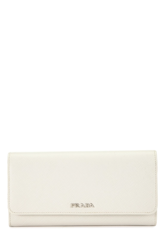 White Saffiano Continental Wallet, , large image number 0