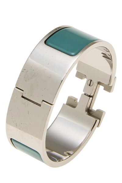 Green Clic-Clac 'H' Bracelet Wide, , large