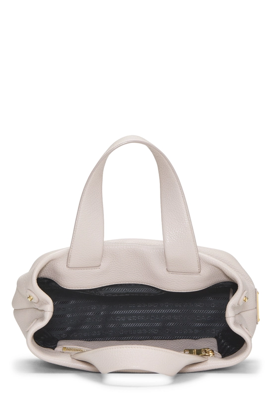 Pink Vitello Daino Perforated Logo Handbag, , large image number 5