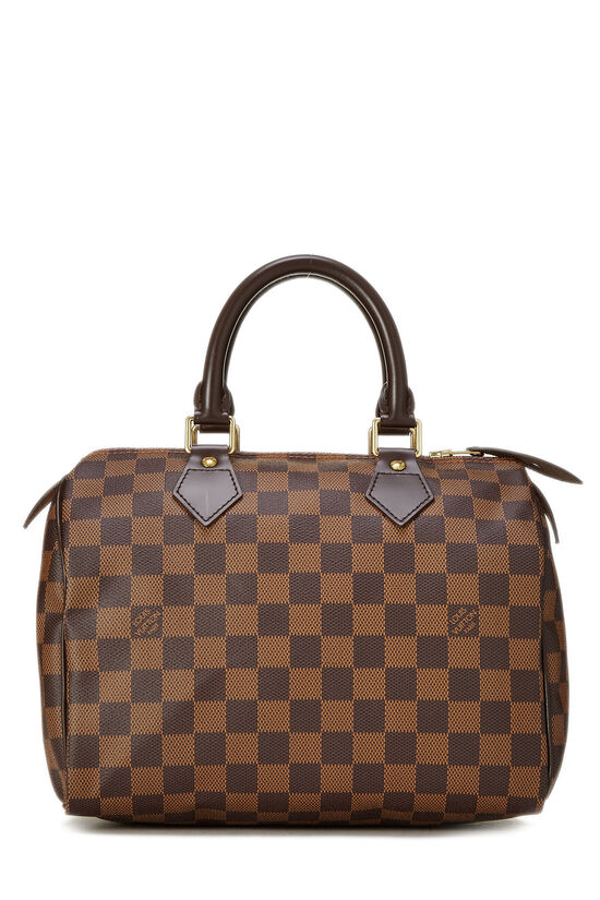 Louis Vuitton LV Vintage Damier Speedy 25 Top Handle Crossbody Bag