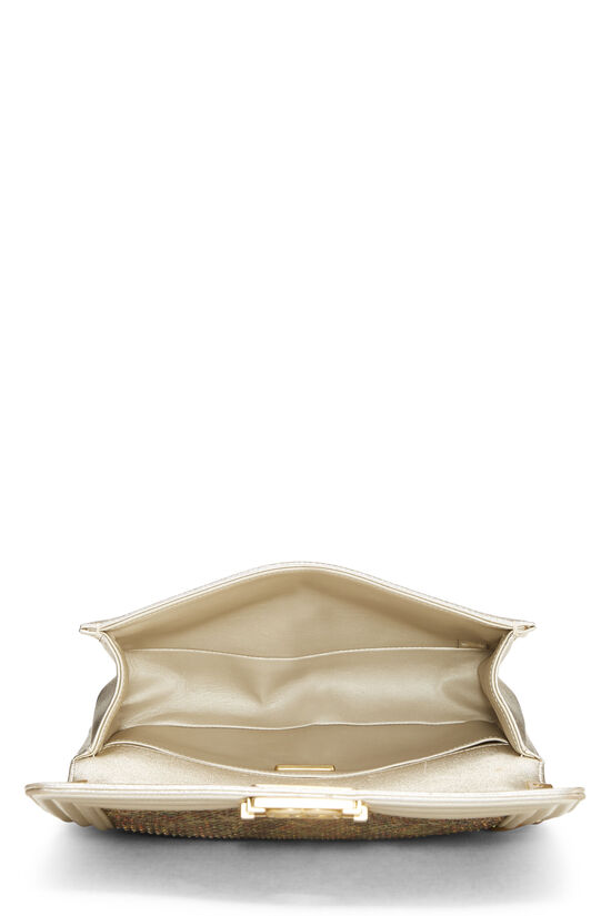 Chanel Metallic Gold Lambskin & Python Boy Bag Medium Q6B01A2FD7000