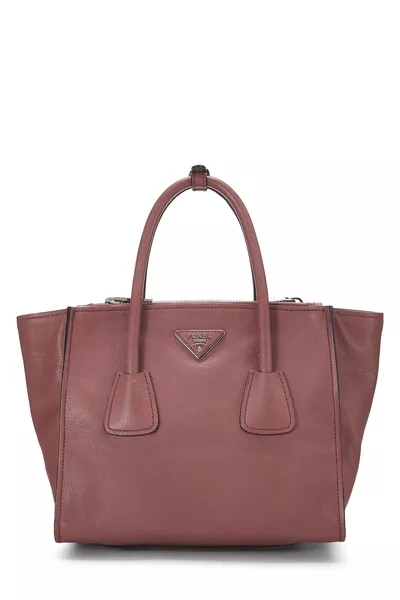 Pink Vitello Daino Trapeze Tote