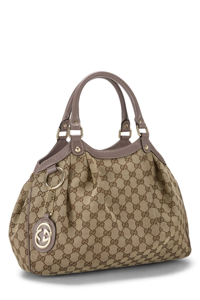Purple Original GG Canvas Sukey Tote, , large