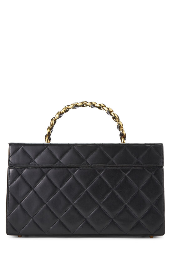 Chanel Mini Vanity with handle 21K Black Quilted Lambskin with