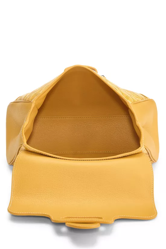 Yellow Goyardine Canvas Saigon Souple Mini, , large image number 5
