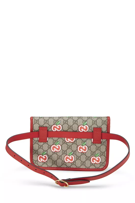 Red Original GG Supreme Canvas Apple Belt Bag, , large image number 3
