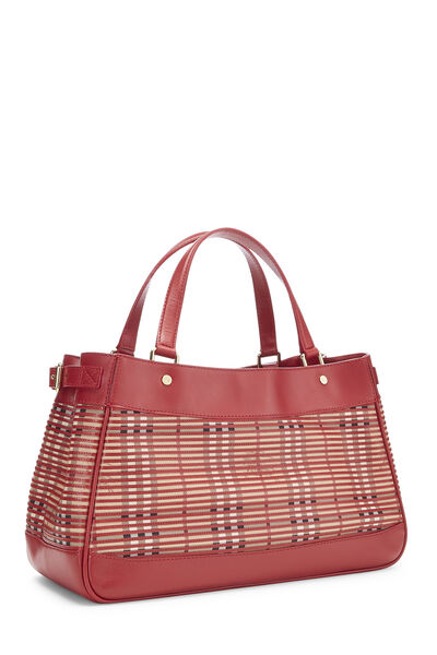 Red Haymarket Check Ravensdon Tote Small , , large