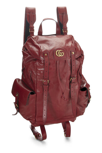 Red Leather (RE)BELLE Backpack, , large
