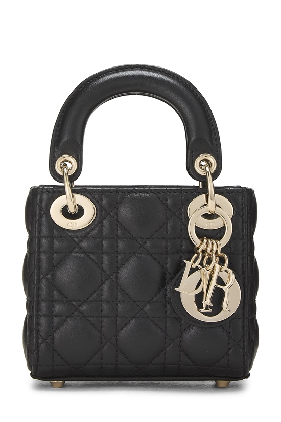 Black Lambskin Lady Dior Micro, , large image number 0