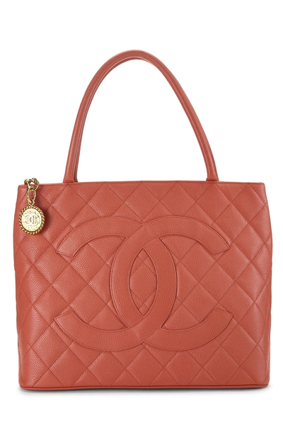 Pink Quilted Caviar Medallion Tote