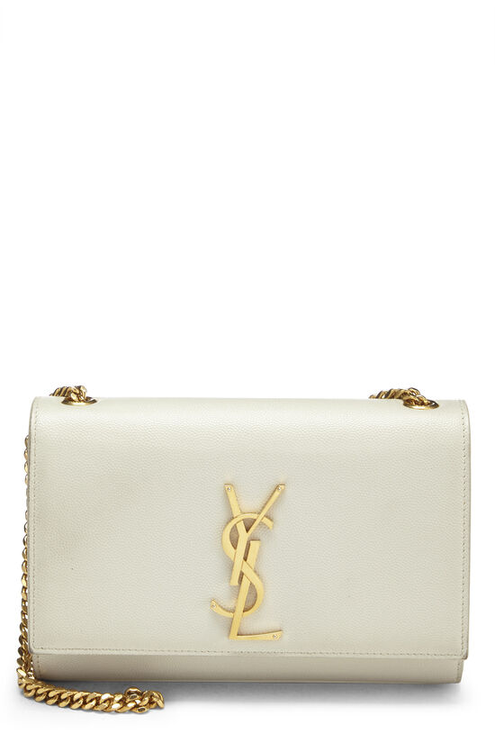 White Grained Leather Kate Small, , large image number 0