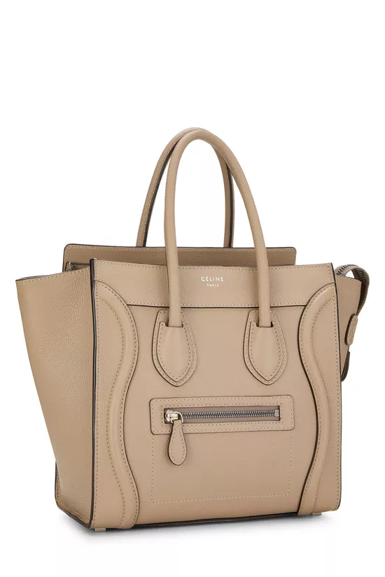 Beige Drummed Calfskin Luggage Micro, , large image number 1