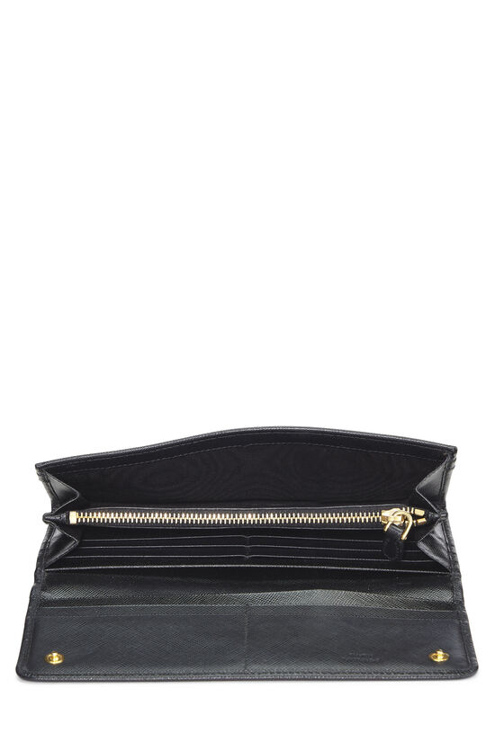 Black Saffiano Long Wallet, , large image number 3