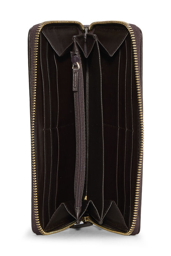 Brown Guccissima Britt Zip Around Wallet, , large image number 3