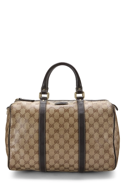 Gucci Brown GG Crystal Canvas Joy Boston Handbag
