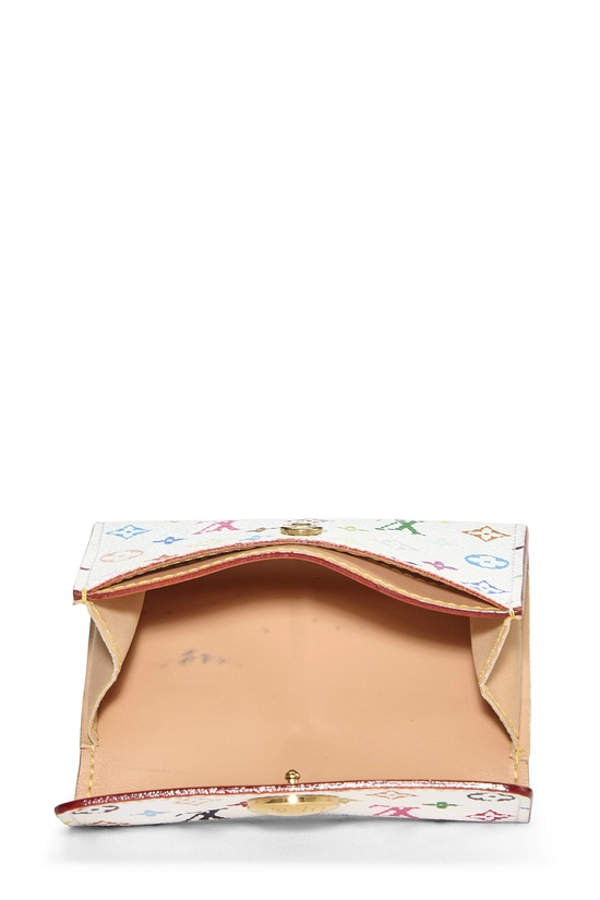 Takashi Murakami x Louis Vuitton White Monogram Multicolore Porte Monnaie Cosy, , large image number 3