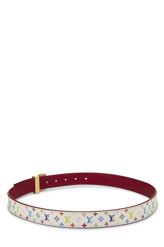 Takashi Murakami X Louis Vuitton White Monogram Multicolore Ceinture 90	, , large image number 2