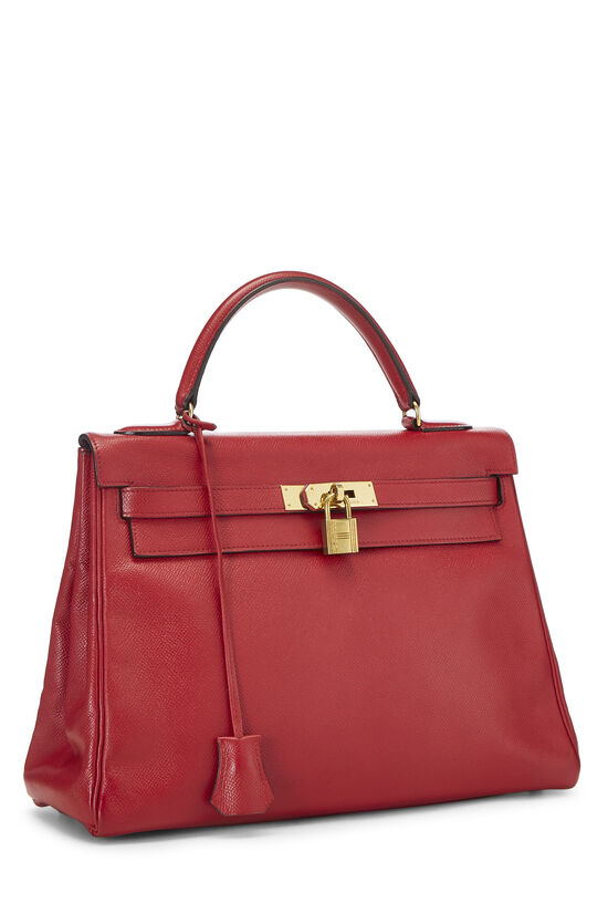 Hermes Rouge Vif Swift Leather Kelly Sport with Gold Hardware. , Lot  #58541