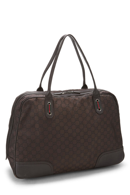 Brown GG Nylon Princy Satchel, , large image number 1