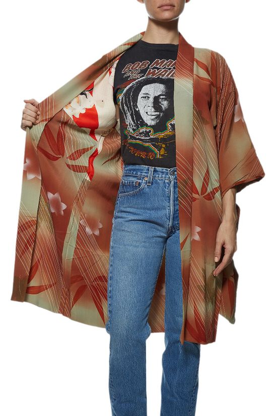 Silk Kimono Haori, , large image number 1