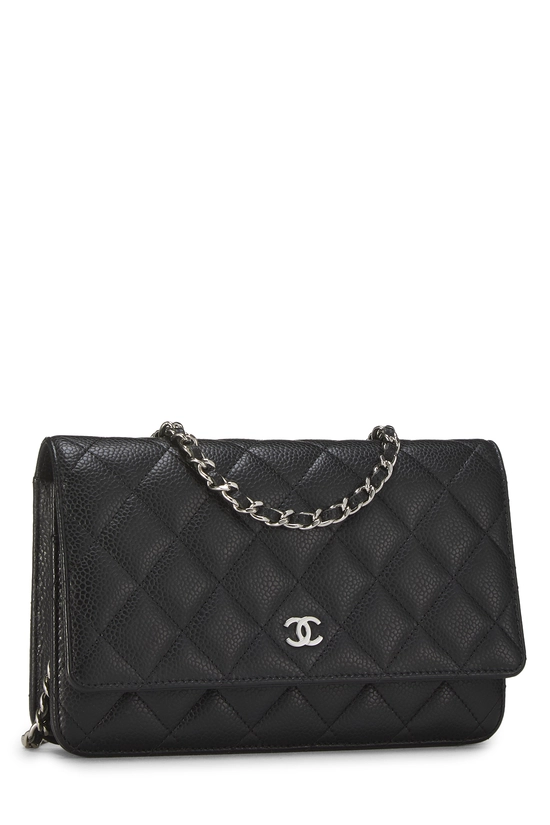 Black Caviar Classic Quilted Wallet On Chain (WOC), , large image number 1