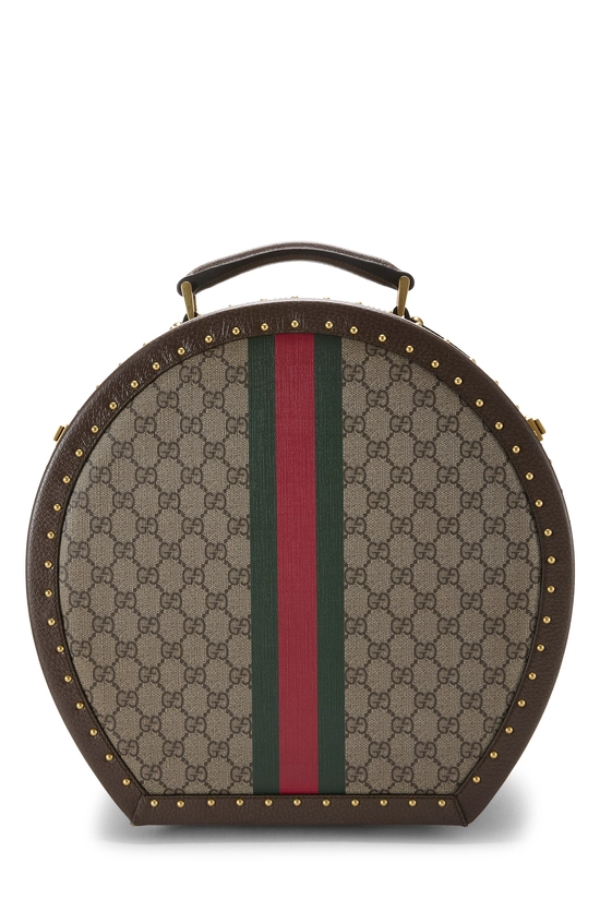 Brown GG Supreme Canvas Savoy Hat Box, , large image number 0
