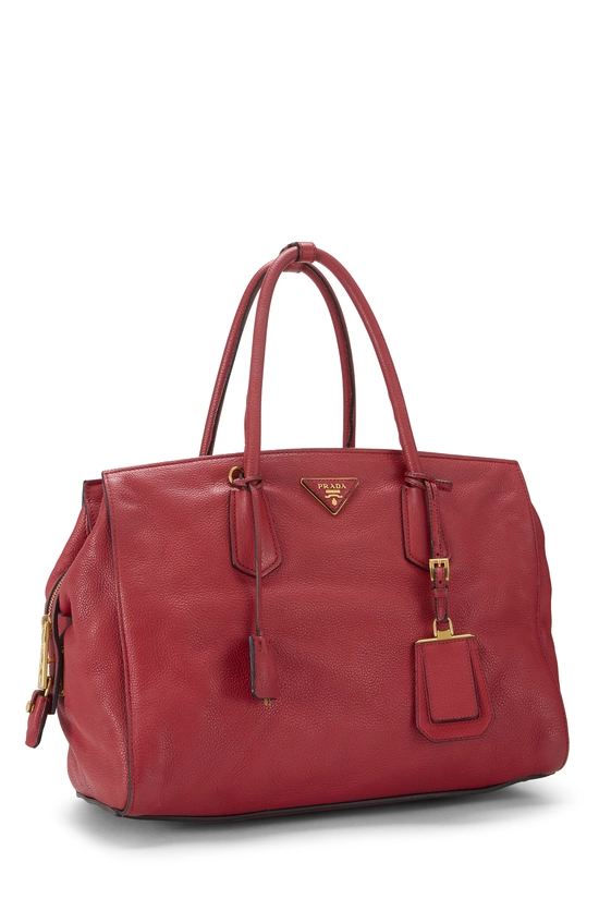 Red Vitello Daino Convertible Handbag, , large image number 1