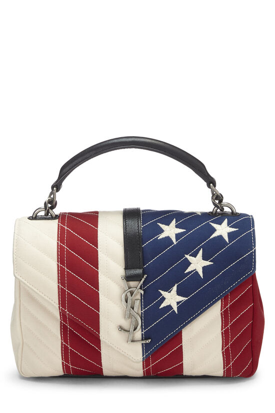 American Flag Chevron Canvas College Bag Medium, , large image number 1