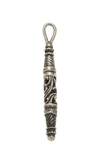 Sterling Silver Long Wand Keychain, , large