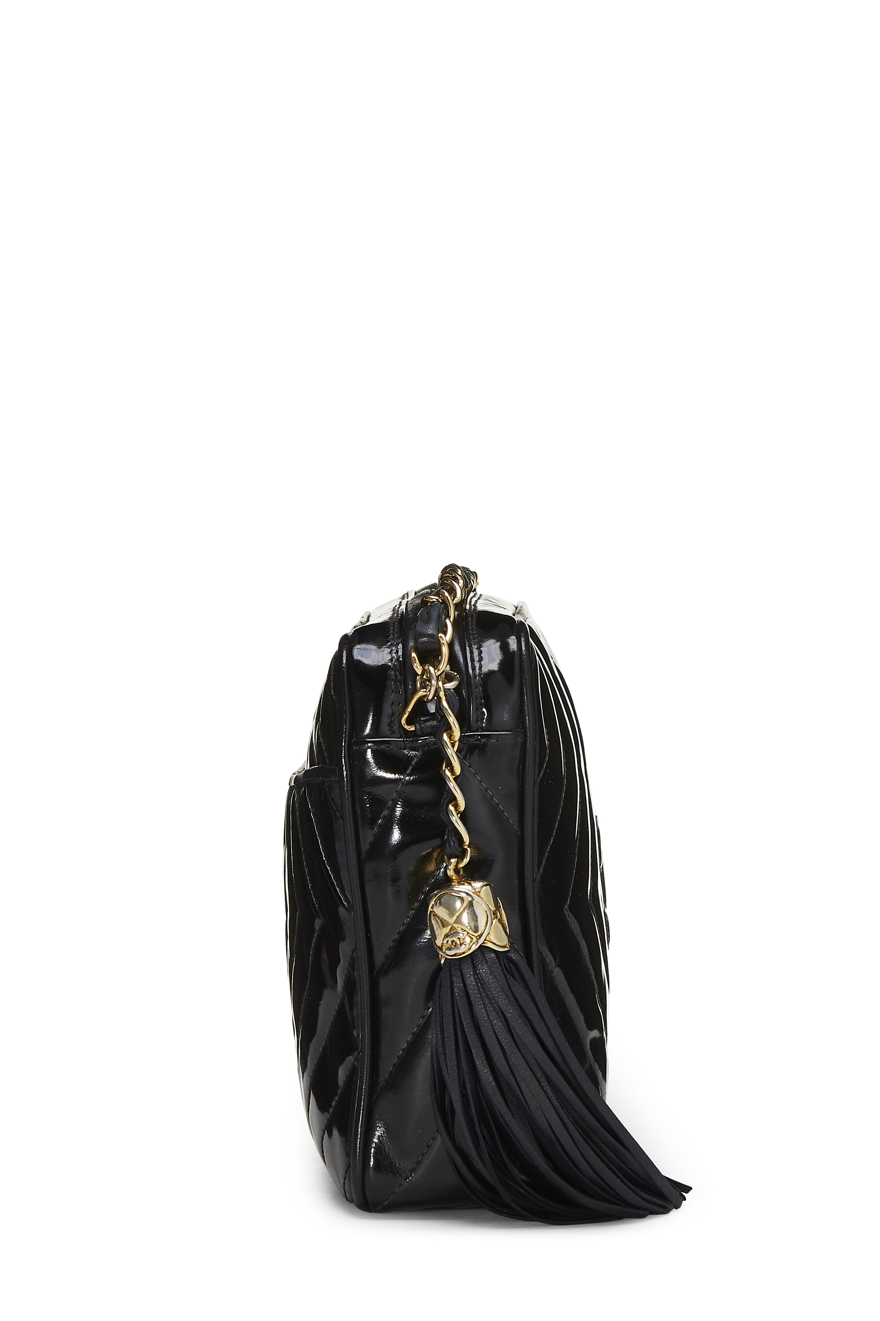 black patent backpack