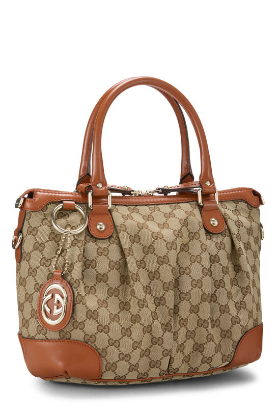 Orange Original GG Canvas Sukey Zip Handbag, , large image number 1