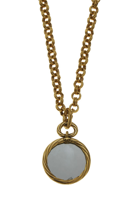 Gold Rope 'CC' Mirror Necklace, , large image number 2