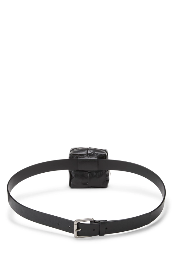 Black Maxi Intrecciato Cassette Belt Bag 100, , large image number 3