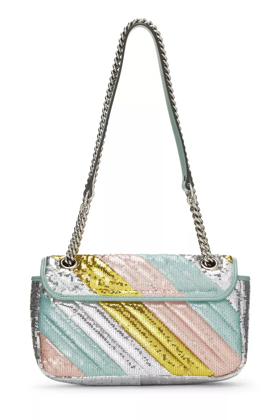 Multicolor GG Sequin Marmont Shoulder Bag Small, , large image number 3
