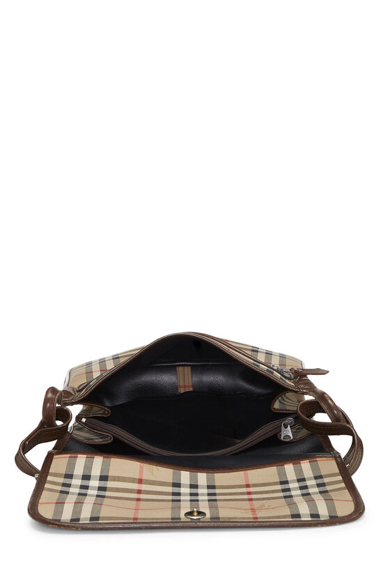 Brown Haymarket Check Shoulder Bag , , large image number 7