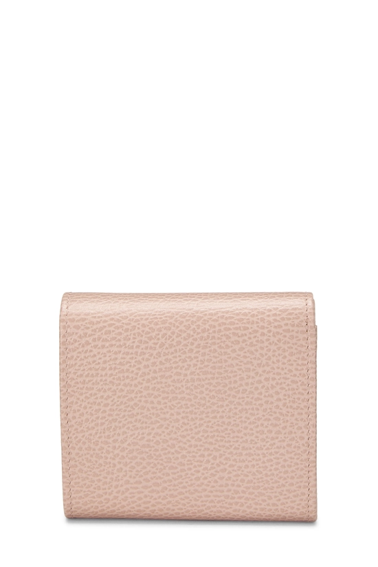 Pink Leather GG Marmont Compact Wallet, , large image number 2