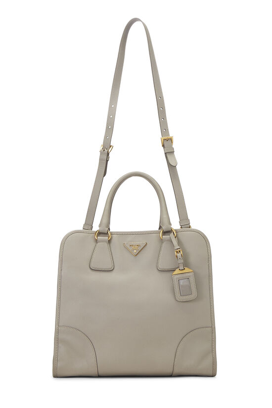 Grey Saffiano Shopping Handbag , , large image number 2