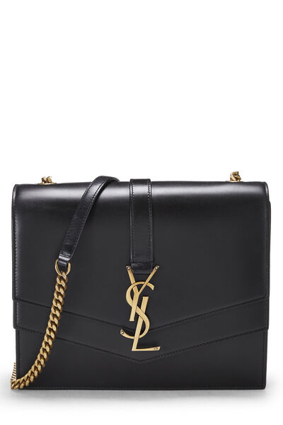 YSL Bag. Yves Saint Laurent Vintage Black and Brown Monogram 