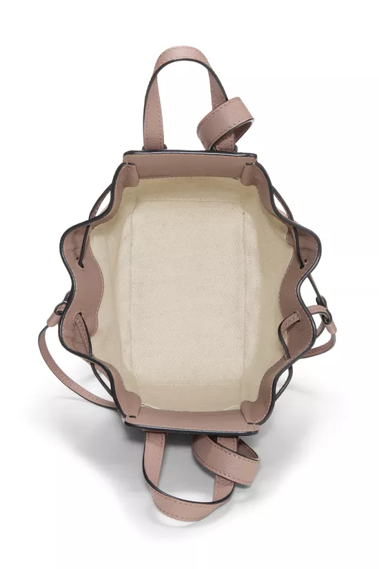 Pink Calfskin Hammock Drawstring Bag Mini, , large image number 5