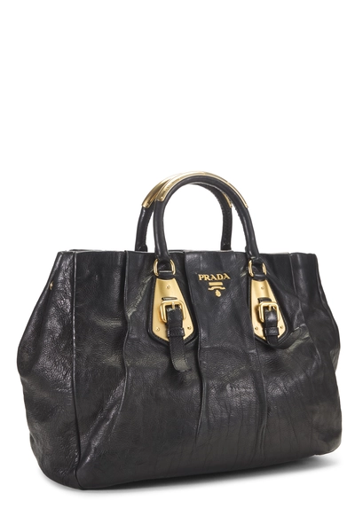 Prada Black Calfskin Bauletto Handbag Medium — photo 2