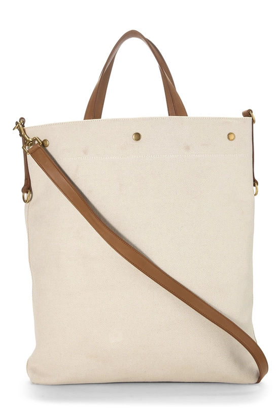 Beige Canvas L'Universite Tote, , large image number 3