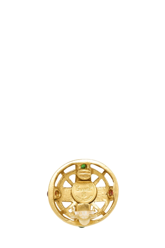 Multicolor Gold Gripoix Earrings, , large image number 2