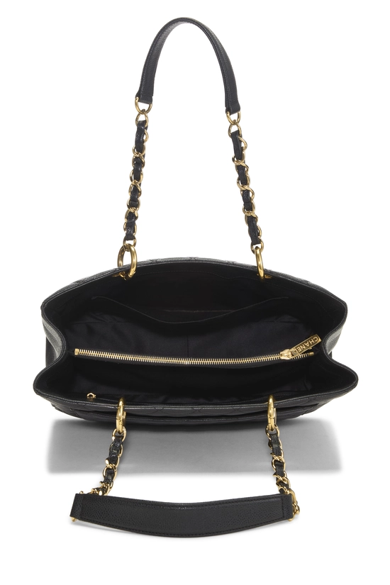 Black Quilted Caviar Grand Shopping Tote (GST), , large image number 5