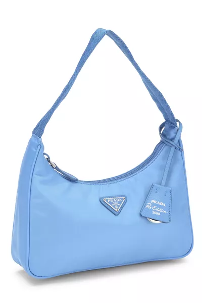 Blue Tessuto Re-Edition 2000 Hobo Mini, , large