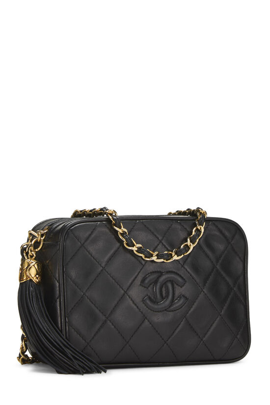 Black Lambskin 'CC' Camera Bag Mini, , large image number 1