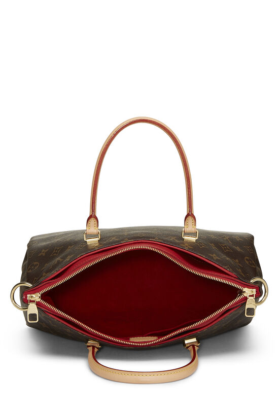 Louis Vuitton Red Leather and Monogram Canvas Retiro NM Bag Louis