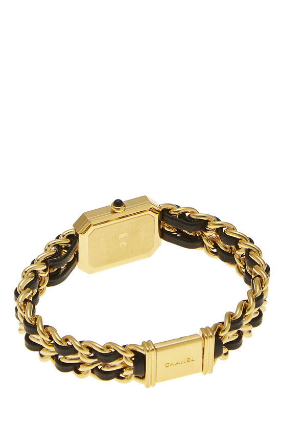 Gold & Black Leather Premiere Watch XL, , large image number 1