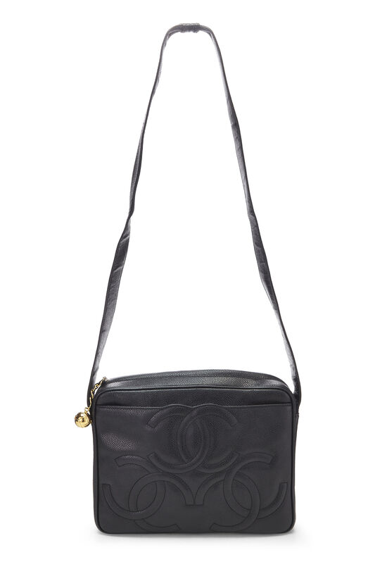 Chanel Black Quilted Caviar Leather Timeless CC Shoulder Bag Chanel