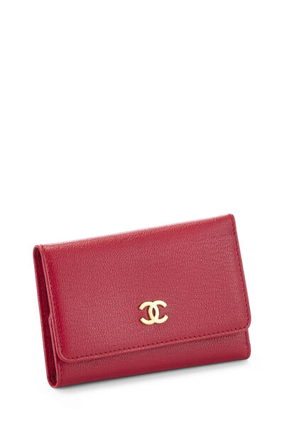 Red Calfskin Key Pouch, , large