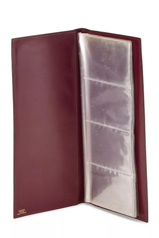 Burgundy Box Leather Business Card Book, , large image number 3